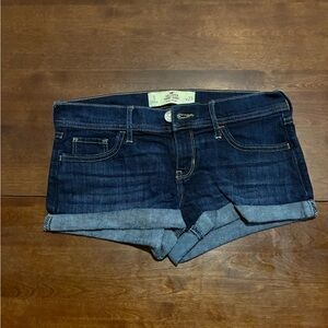 Hollister low rise Dark Blue Denim Shorts